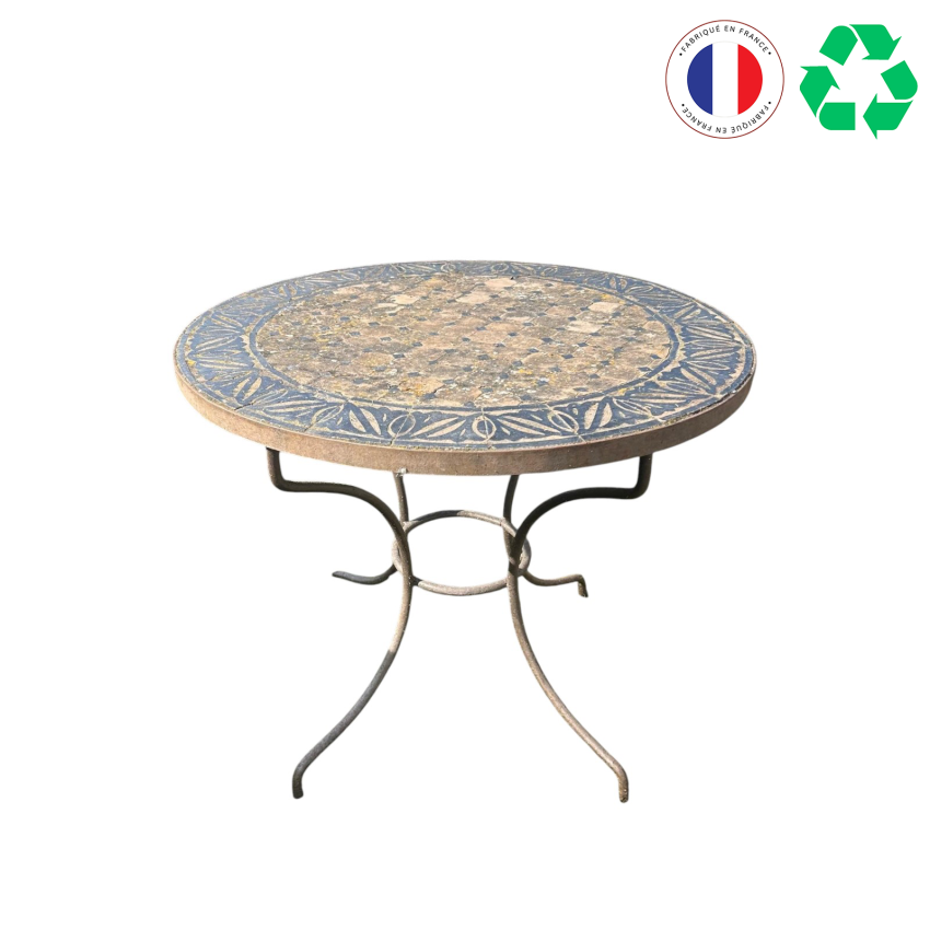 Matériaux d'antan : PETITE TABLE RONDE ZELLIGE D80