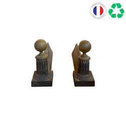 Matériaux d'antan : PAIRE DE CHENETS ANCIENS H21
