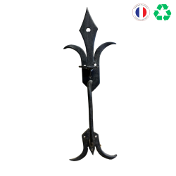 Matériaux d'antan: LOQUET POUCIER FLEUR DE LYS H30,5