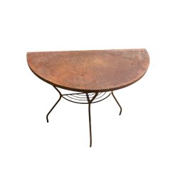 Matériaux d'antan : TABLE DEMI LUNE EN FER H77