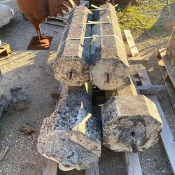 Materials of yesteryear: PAIR OF COURTYARD COLUMNS H340