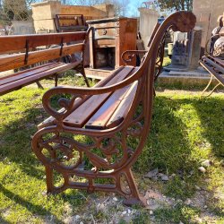 Materials of yesteryear: 4-SEATER WOODEN BENCH L180