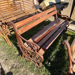 Materials of yesteryear: 4-SEATER WOODEN BENCH L180