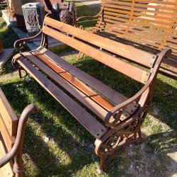 Materials of yesteryear: 4-SEATER WOODEN BENCH L180