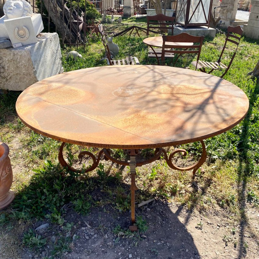 Materials of yesteryear: LARGE ROUND IRON TABLE H77 D152